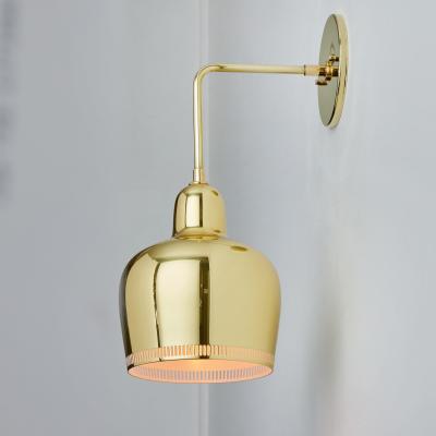 Alvar Aalto Alvar Aalto A330s Polished Brass Wall Light for Artek