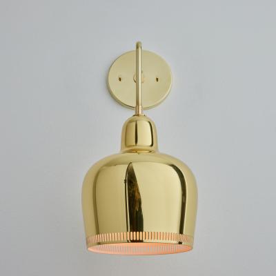 Alvar Aalto Alvar Aalto A330s Polished Brass Wall Light for Artek