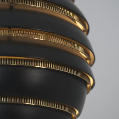 Alvar Aalto Alvar Aalto A332 Beehive Pendant in Brass Black Valaistusty Finland 1950s