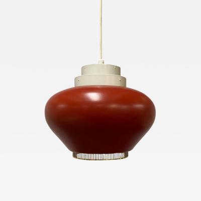 Alvar Aalto Alvar Aalto Ceiling Lamp Turnip Model A333 in Red Valaistusty 1950s