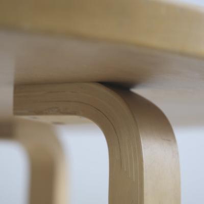 Alvar Aalto Alvar Aalto Model 91 Dining Table Birch White Linoleum Finland 1960s