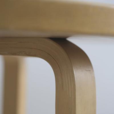 Alvar Aalto Alvar Aalto Model 91 Dining Table Birch White Linoleum Finland 1960s