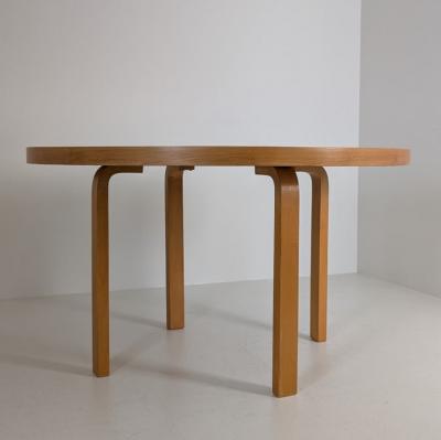 Alvar Aalto Alvar Aalto Model 91 Dining Table with Rotating Lazy Susan Tray Finland 1940s