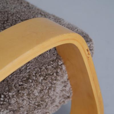 Alvar Aalto Alvar Aalto Tank Arm Chair Model 400 in Sheepskin Artek 1950s