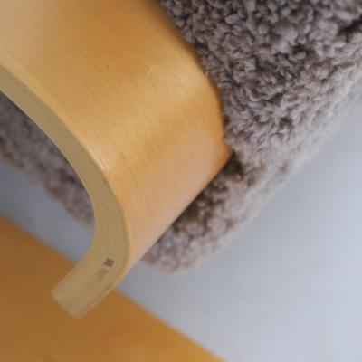 Alvar Aalto Alvar Aalto Tank Arm Chair Model 400 in Sheepskin Artek 1950s