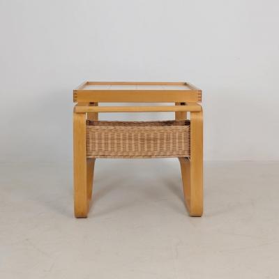 Alvar Aalto Alvar Aalto Tea Trolley 900 Birch Rattan White Tiles Artek Finland 1960s