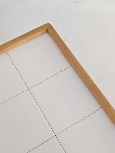 Alvar Aalto Alvar Aalto Tea Trolley 900 Birch Rattan White Tiles Artek Finland 1960s