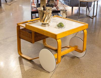 Alvar Aalto Alvar Aalto Tea Trolley 900 Modern Bar Cart
