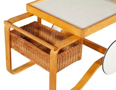 Alvar Aalto Alvar Aalto Tea Trolley 900 Modern Bar Cart