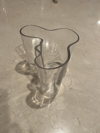 Alvar Aalto ICONIC EARLY CLEAR GLASS ALVAR AALTO MODERNIST VASE