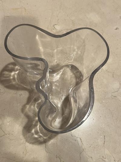 Alvar Aalto ICONIC EARLY CLEAR GLASS ALVAR AALTO MODERNIST VASE