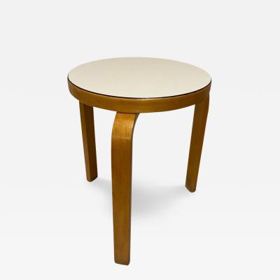 Alvar Aalto Iconic Alvar Aalto 3 legged Stool Model 60 Birch White Formica Artek 1940s