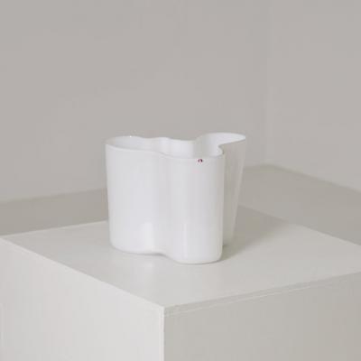Alvar Aalto Iconic Alvar Aalto Savoy Vase Model 3030 in Opaline White Iittala 1960s