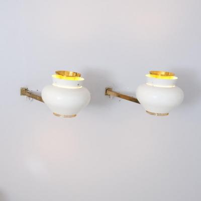 Alvar Aalto Pair of Alvar Aalto Commissioned Scones in White Brass Valaistusty 1950s