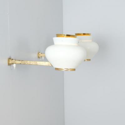 Alvar Aalto Pair of Alvar Aalto Commissioned Scones in White Brass Valaistusty 1950s