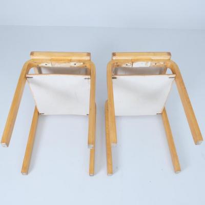Alvar Aalto Pair of Alvar Aalto Small Side Tables Model A86 in Honey Birch Artek 1940s
