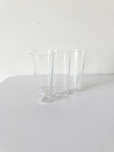 Alvar Aalto Pair of Savoy Glass Vases by Alvar Aalto for littala Finland 1960 