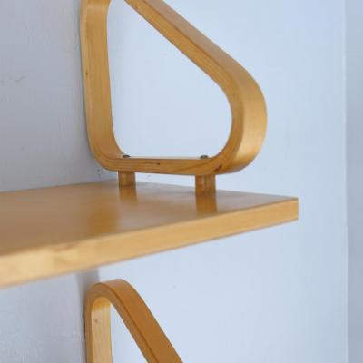 Alvar Aalto Rare Set of 4 Alvar Aalto Peg Wall Shelves Model 112 Artek 1930s 40s 