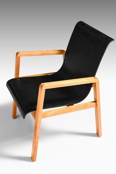 Alvar Aalto Scandinavian Modern Armchair in Birch and Lacquer by Alvar Aalto 1930s
