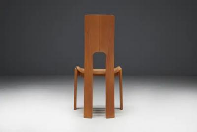 Alvar Aalto Scandinavian Modern Plywood Dining Chairs 1970s