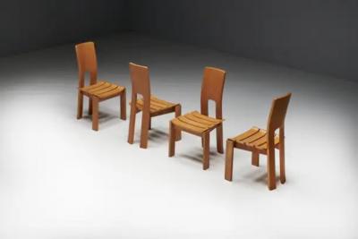 Alvar Aalto Scandinavian Modern Plywood Dining Chairs 1970s