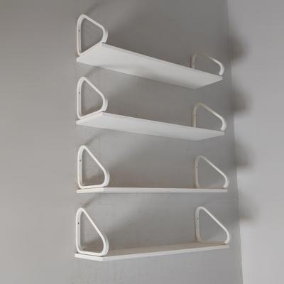 Alvar Aalto Set of Four White Alvar Aalto Minimalistic Shelves 112B in Birch Artek 1960s