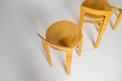 Alvar Aalto Set of Three Alvo Alto Bar Stools