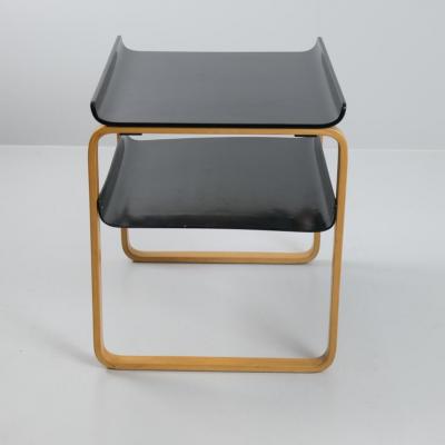 Alvar Aalto Sleek Alvar Aalto Side Magazine Table model 75 Black Birch Artek 1960s