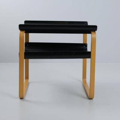 Alvar Aalto Sleek Alvar Aalto Side Magazine Table model 75 Black Birch Artek 1960s