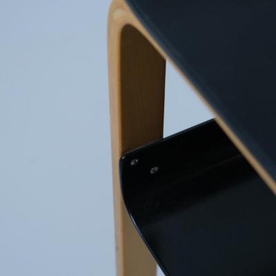 Alvar Aalto Sleek Alvar Aalto Side Magazine Table model 75 Black Birch Artek 1960s