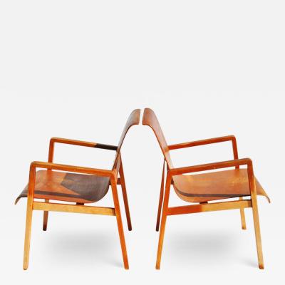 Alvar Aalto Vintage Pair Hallway 403 Chairs by Alvar Aalto