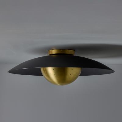 Alvaro Benitez Gabi Perforated Brass Dome Painted Metal Flush Mount by Alvaro Benitez