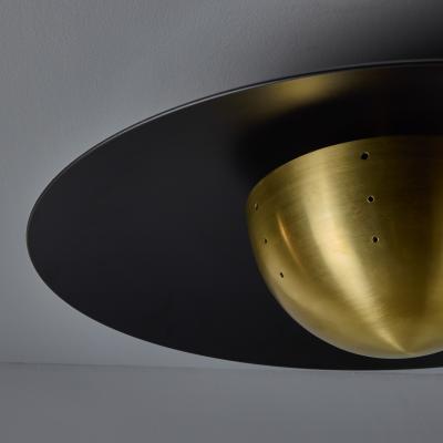 Alvaro Benitez Gabi Perforated Brass Dome Painted Metal Flush Mount by Alvaro Benitez