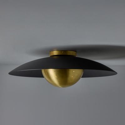 Alvaro Benitez Gabi Perforated Brass Dome Painted Metal Flush Mount by Alvaro Benitez