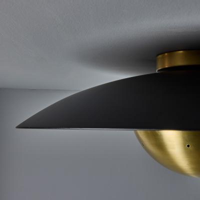 Alvaro Benitez Gabi Perforated Brass Dome Painted Metal Flush Mount by Alvaro Benitez