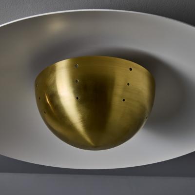 Alvaro Benitez Gabi Perforated Brass Dome Painted Metal Flush Mount by Alvaro Benitez