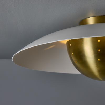 Alvaro Benitez Gabi Perforated Brass Dome Painted Metal Flush Mount by Alvaro Benitez