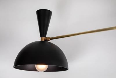 Alvaro Benitez Large Three Cone Lola II Chandelier in Black