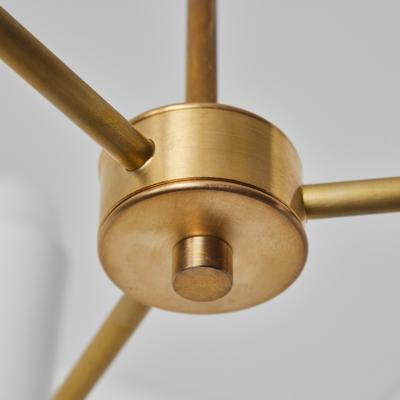 Alvaro Benitez Lulu 3 Arm Chandelier in White Brass by Alvaro Benitez