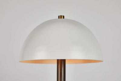 Alvaro Benitez Nena Table Lamp in White Metal and Wood by Alvaro Benitez