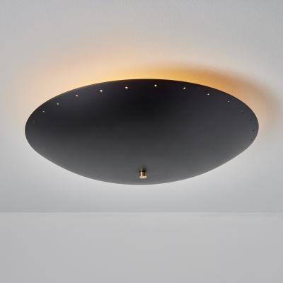 Alvaro Benitez Nina Perforated Dome Ceiling Lamp in Black by Alvaro Benitez