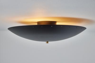 Alvaro Benitez Nina Perforated Dome Ceiling Lamp in Black by Alvaro Benitez