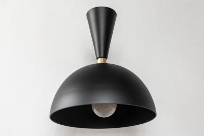 Alvaro Benitez Pair of Large Lola II Sconces in Black