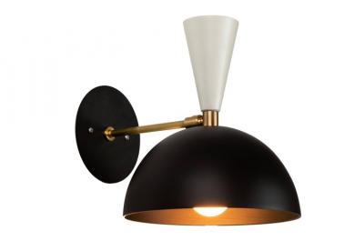 Alvaro Benitez Pair of Large Lola II Sconces in Black