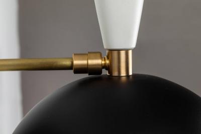 Alvaro Benitez Pair of Large Lola II Sconces in Black and White