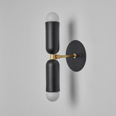 Alvaro Benitez Pair of Lulu Sconces in Black Brass by Alvaro Benitez