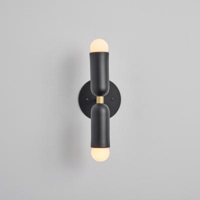 Alvaro Benitez Pair of Lulu Sconces in Black Brass by Alvaro Benitez