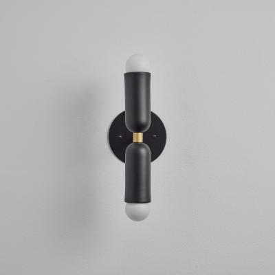 Alvaro Benitez Pair of Lulu Sconces in Black Brass by Alvaro Benitez