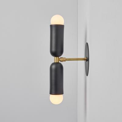 Alvaro Benitez Pair of Lulu Sconces in Black Brass by Alvaro Benitez