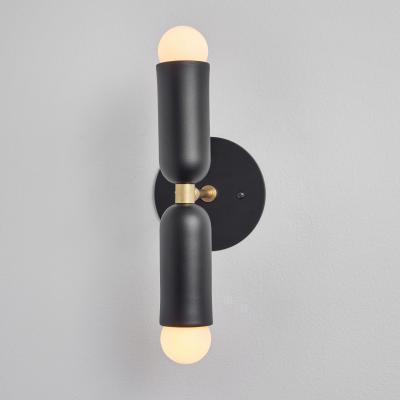 Alvaro Benitez Pair of Lulu Sconces in Black Brass by Alvaro Benitez